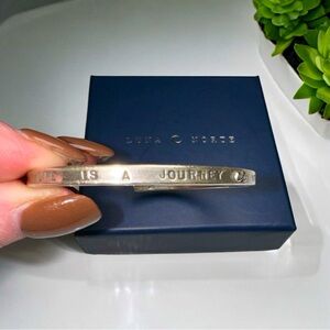 Luna Norte Silver Inspirational Bracelet “Life is a journey, not a destination.”